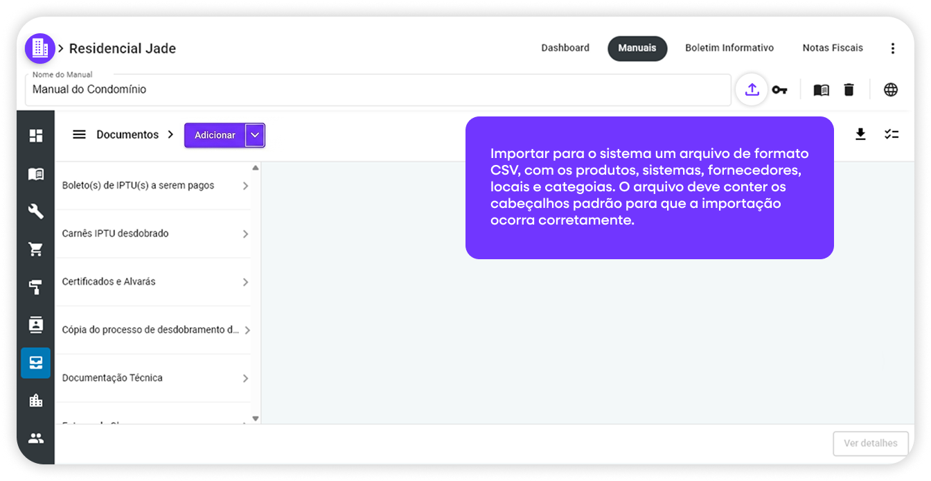 Importação  em Massa