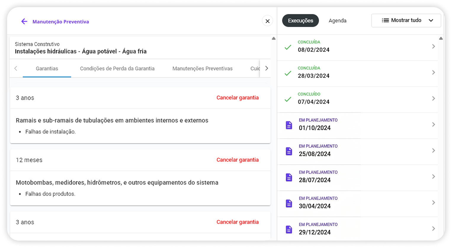 Cancelamento de Garantias